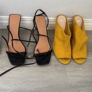 BP Women's Black and Yellow Shoes Set (bundle)